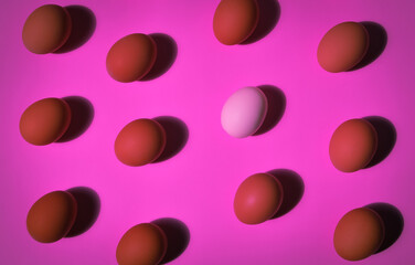 Seamless pattern of eggs