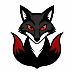 mascot fox with a smile white background