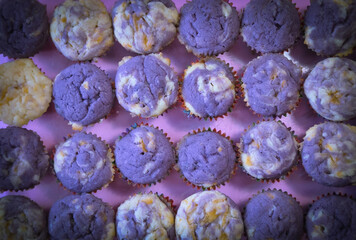 Top view of muffins