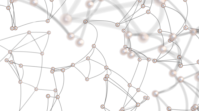 Abstract Network with Connected Pearls