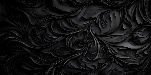 A black and white image of a black and white patterned background with a black