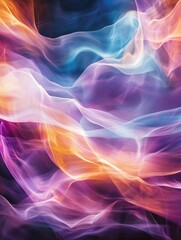 Obraz premium Abstract Colorful Smoke Swirls Dynamically Illuminated. AI Generated