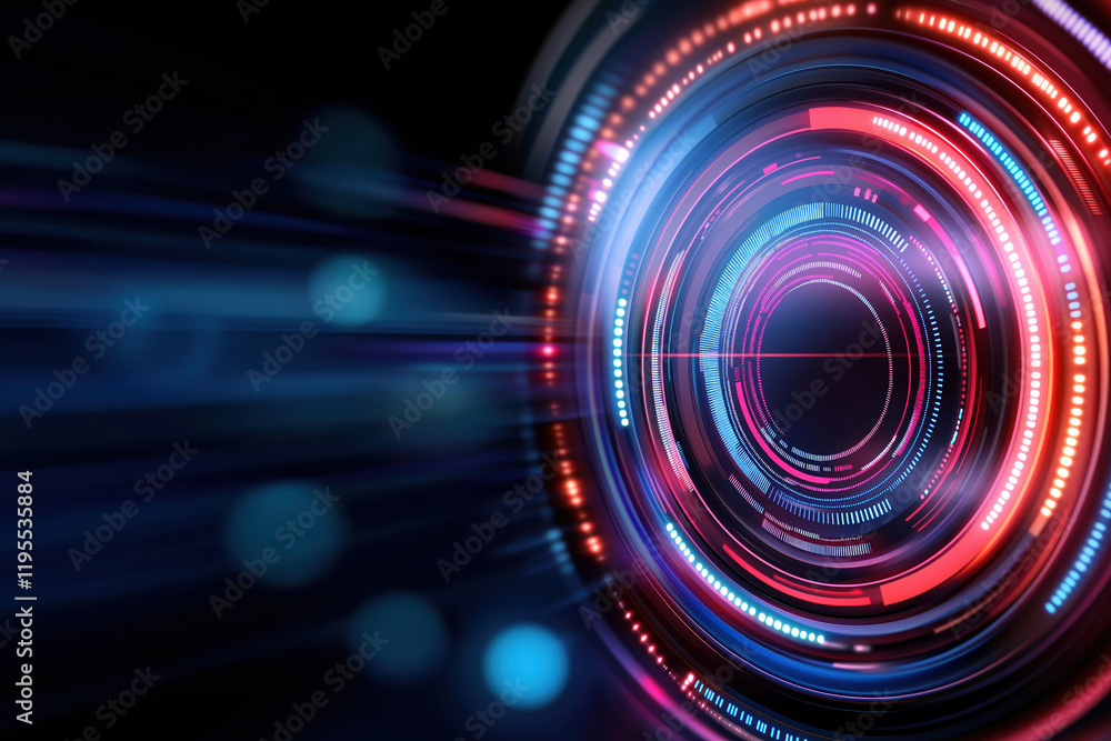 Aufkleber colorful abstract design depicting motion and depth in a futuristic style