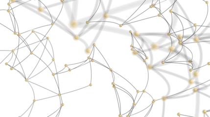 Abstract Network with Golden Spheres