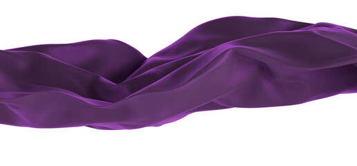 A purple fabric creates an abstract pattern with flowing curves and smooth textures.