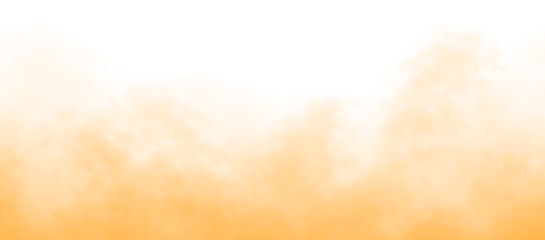 Abstract orange smoke effect isolated on transparent white background. Rising smoke texture, Fog steam or vapor overlay. Fire smoke orange color. design element decoration, png