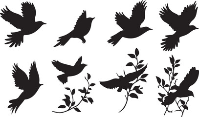 Whispering Wildlife: Enchanting Animal Silhouettes vector illustration |
