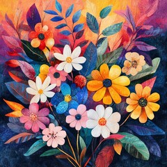 A vibrant collection of floral bouquets, leaves, and compositions. Perfect for wedding decor, digital designs, and romantic themes.