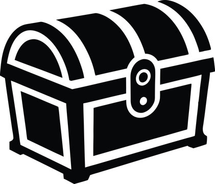 recommend clip art: wooden treasure chest silhouette,treasure chest flat vector icon black