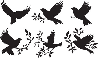 Obraz premium Whispering Wildlife: Enchanting Animal Silhouettes vector illustration | 