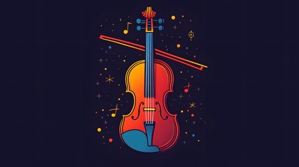 Fototapeta premium A drawing of a violin