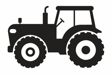 Farm Tractor Silhouette Illustration
