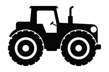 Farm Tractor Silhouette Illustration