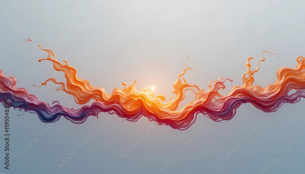 Poster abstract swirling paint colors creating a dynamic flow