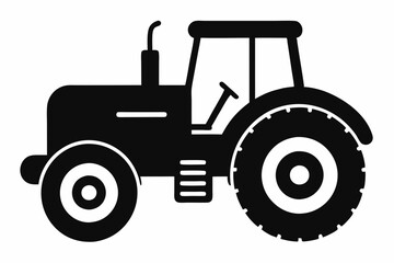 Farm Tractor Silhouette Illustration