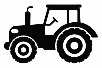 Farm Tractor Silhouette Illustration