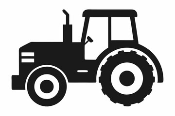 Farm Tractor Silhouette Illustration
