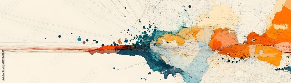 Aufkleber dynamic abstract art featuring vivid colors and fluid shapes, ideal for creative projects, backgroun
