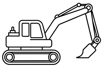 Excavator Blueprint Vector
