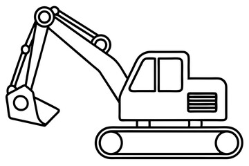 Excavator Blueprint Vector
