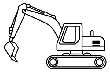 Excavator Blueprint Vector