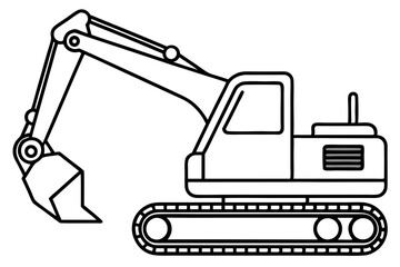 Excavator Blueprint Vector