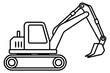 Excavator Blueprint Vector