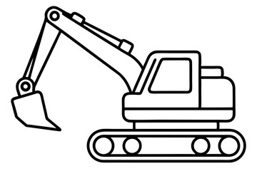 Naklejka premium Excavator Blueprint Vector