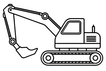 Excavator Blueprint Vector