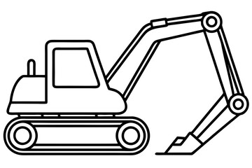 Excavator Blueprint Vector