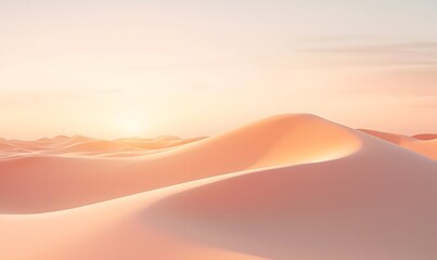 A serene desert sunset gradient blending sandy tones, warm apricot, and pale peach into calming arcs.
