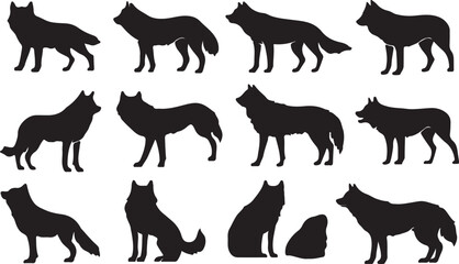 Whispering Wildlife: Enchanting Animal Silhouettes vector illustration |