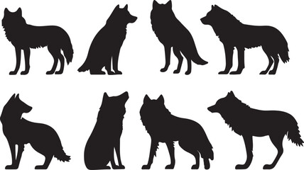 Whispering Wildlife: Enchanting Animal Silhouettes vector illustration |