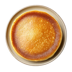 Pancake top view isolated on transparent background