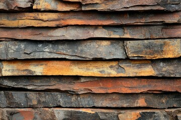 Layered Brown Blocks: Abstract Closeup of Brick Construction Materials Against a Textured Background