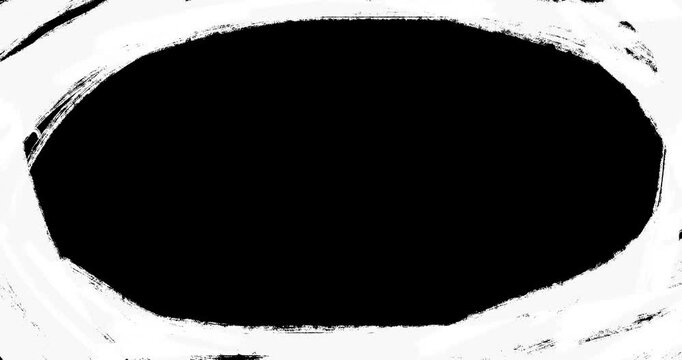 Artistic Textured Frame Pack. Dry-brush style animated frames, including square, rectangular, circular, oval, and heart-shaped designs. Hand-Drawn Loop Animations with Alpha Channel.