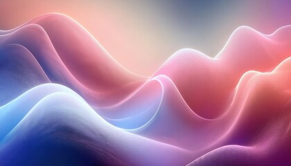 Obraz premium soft abstract pastel waveforms with fluid gradient textures and fine mesh lines for artistic background or digital designs
