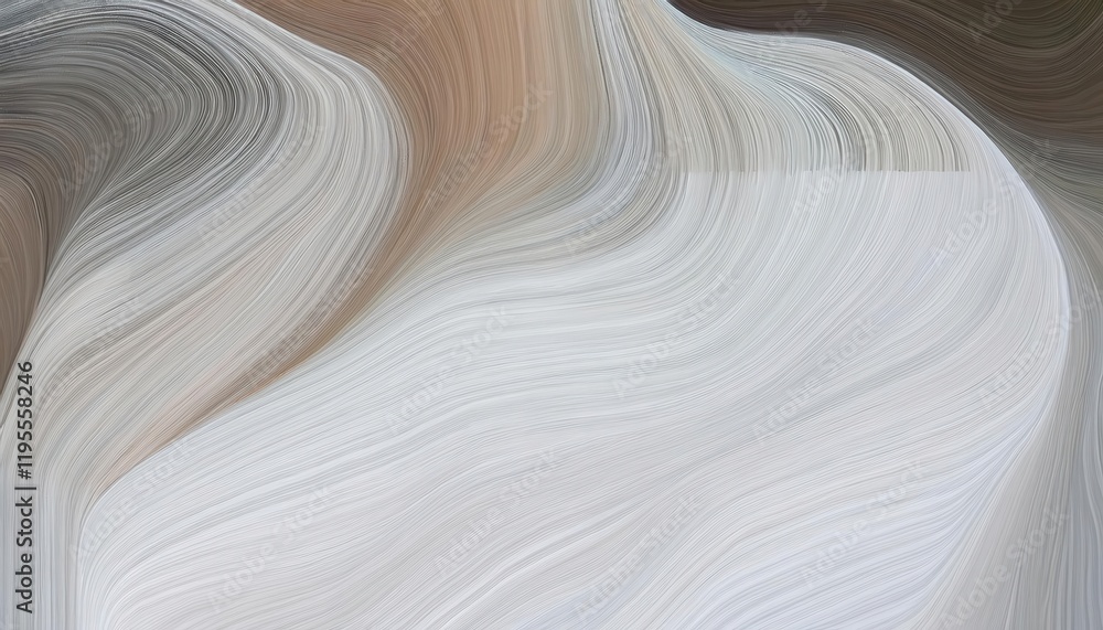 Poster flowing abstract wave of earthy and snowy hues with fine texture, perfect for modern digital backgro