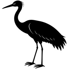 Crane  silhouette vector illustration
