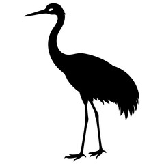 Obraz premium Crane silhouette vector illustration