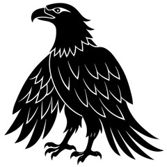 Eagle silhouette vector illustration