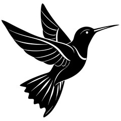 Hummingbird silhouette vector illustration