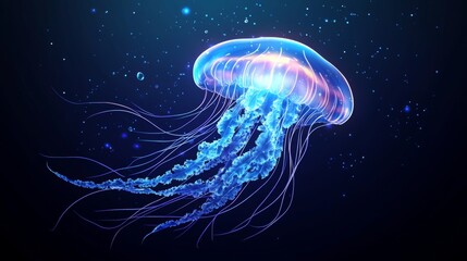 Exotic Bioluminescence of Chrysaora Pacifica Jellyfish