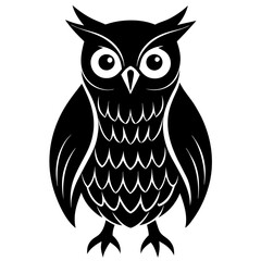 Fototapeta premium Owl silhouette vector illustration
