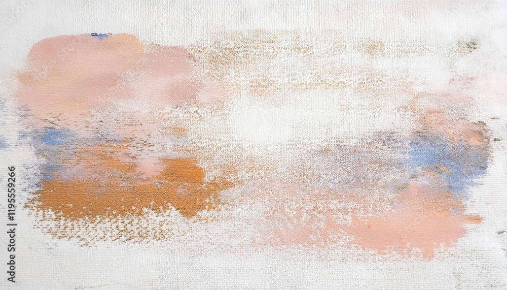 Poster soft abstract textured canvas with earthy tones of peach, tan, and sky blue blending into white for 