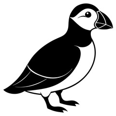 Puffin silhouette vector illustration