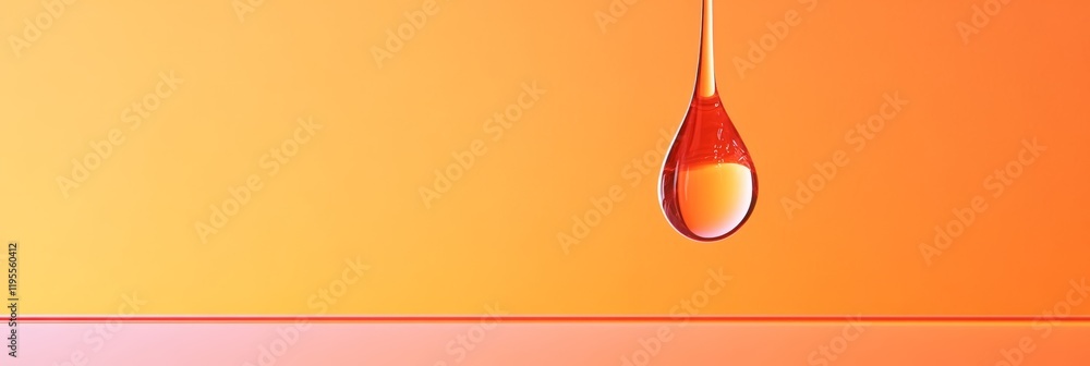 Aufkleber orange drop falling gracefully into water, creating mesmerizing ripples on the surface. background f