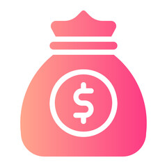 money bag gradient icon