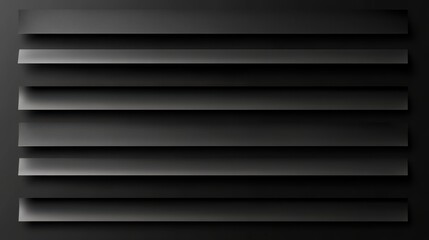 Obraz premium Modern abstract black rectangles with gradient shadows on dark background