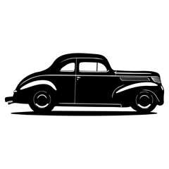 hand drawn vintage car vector illustration